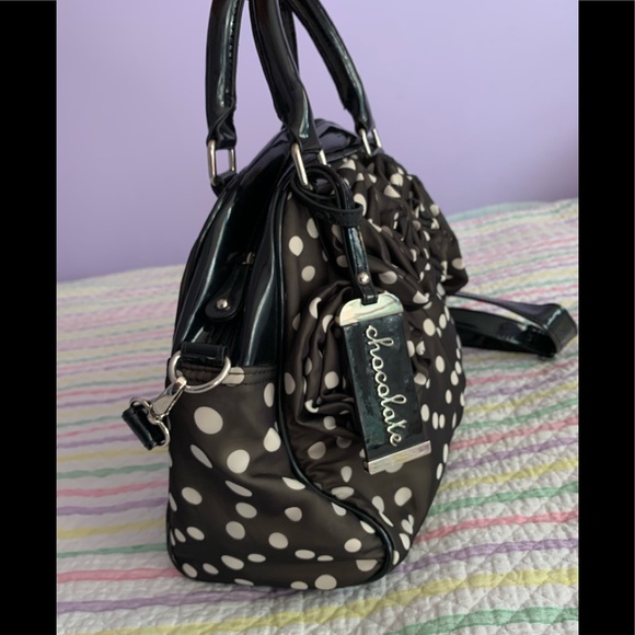 NWOT!💛Chocolate Polka Dot Handbag - Picture 4 of 9